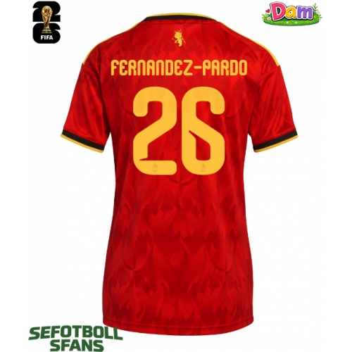 Belgien Matias Fernandez-Pardo #26 Hemmatröja Kvinnor VM 2026 Kortärmad
